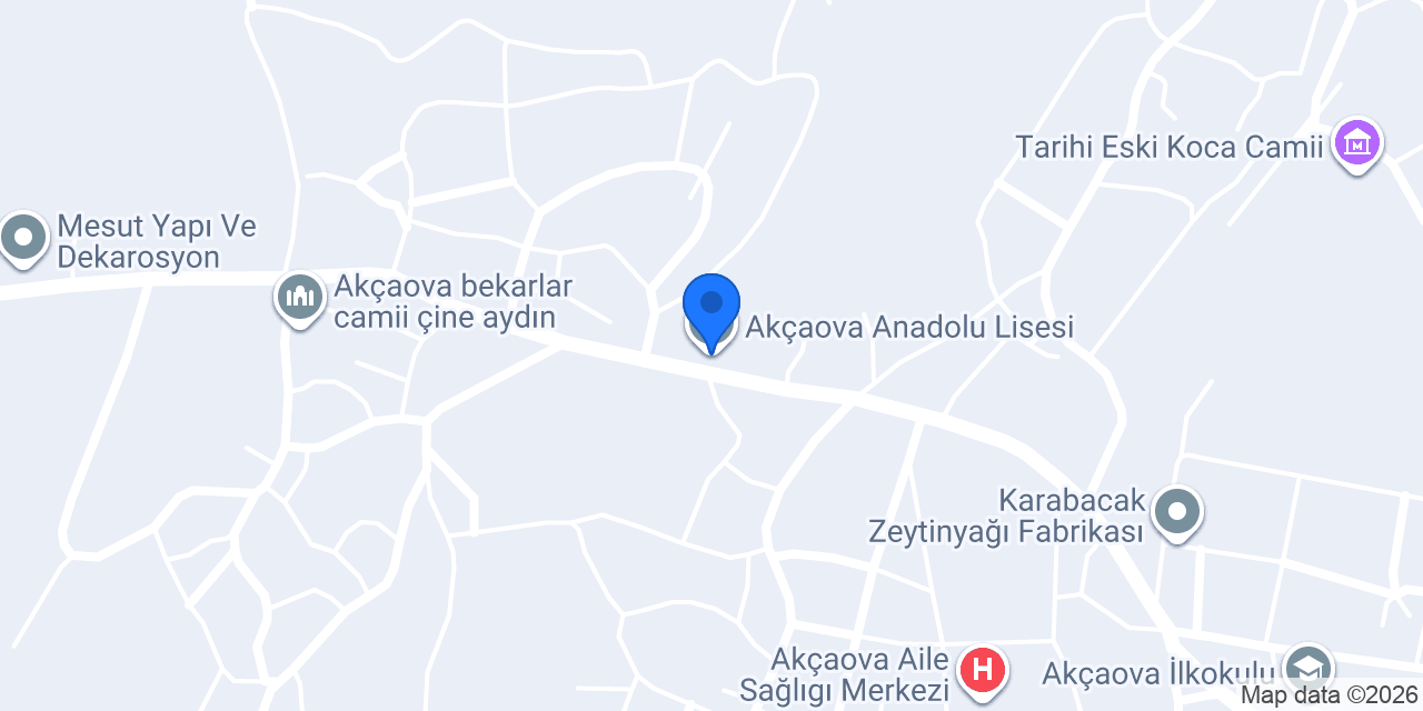Akçaova Anadolu Lisesi konumu