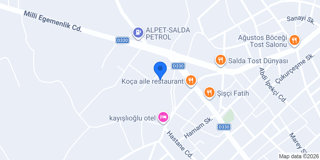 Turkuaz Pansiyon konumu