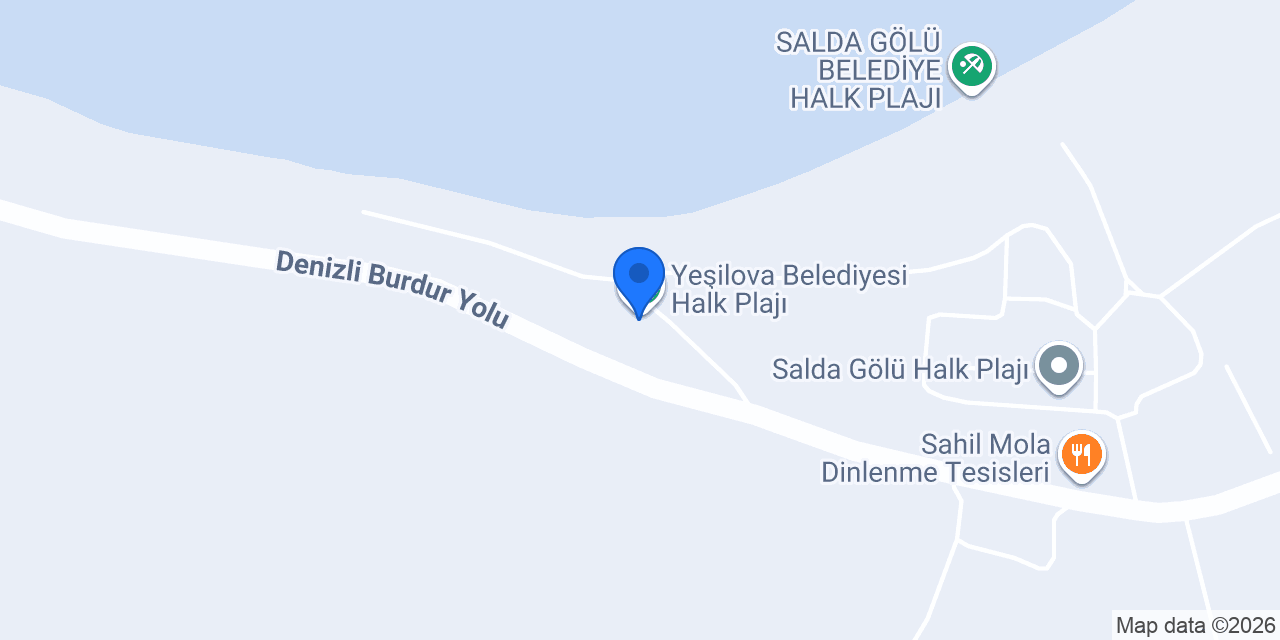 Yeşilova Belediyesi Halk Plajı konumu
