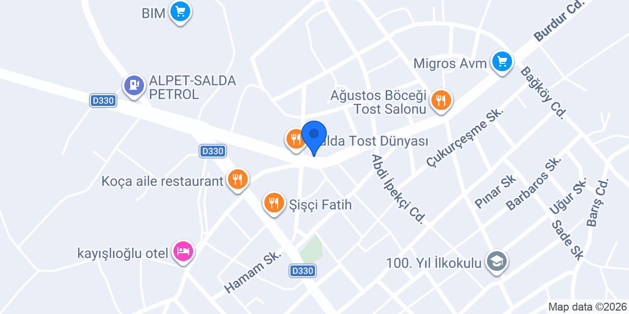 Türkoğlu Veteriner Kliniği konumu