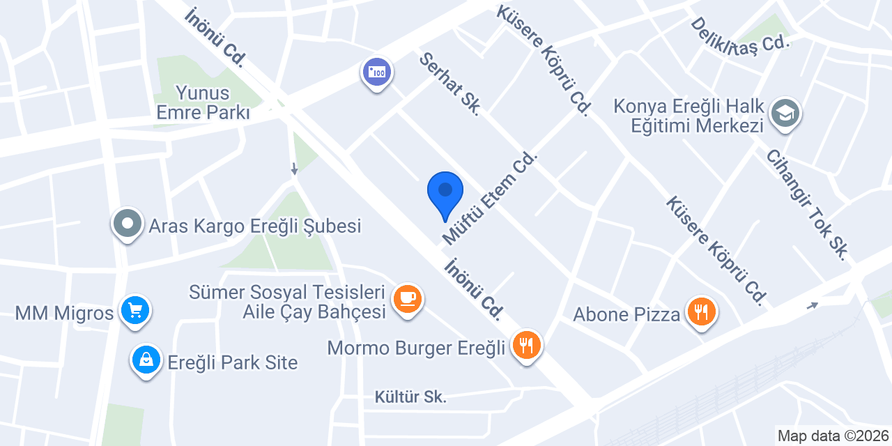 Koski Ereğli Şube Müdürlüğü konumu