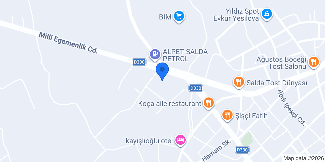 Yeşilova taksi konumu