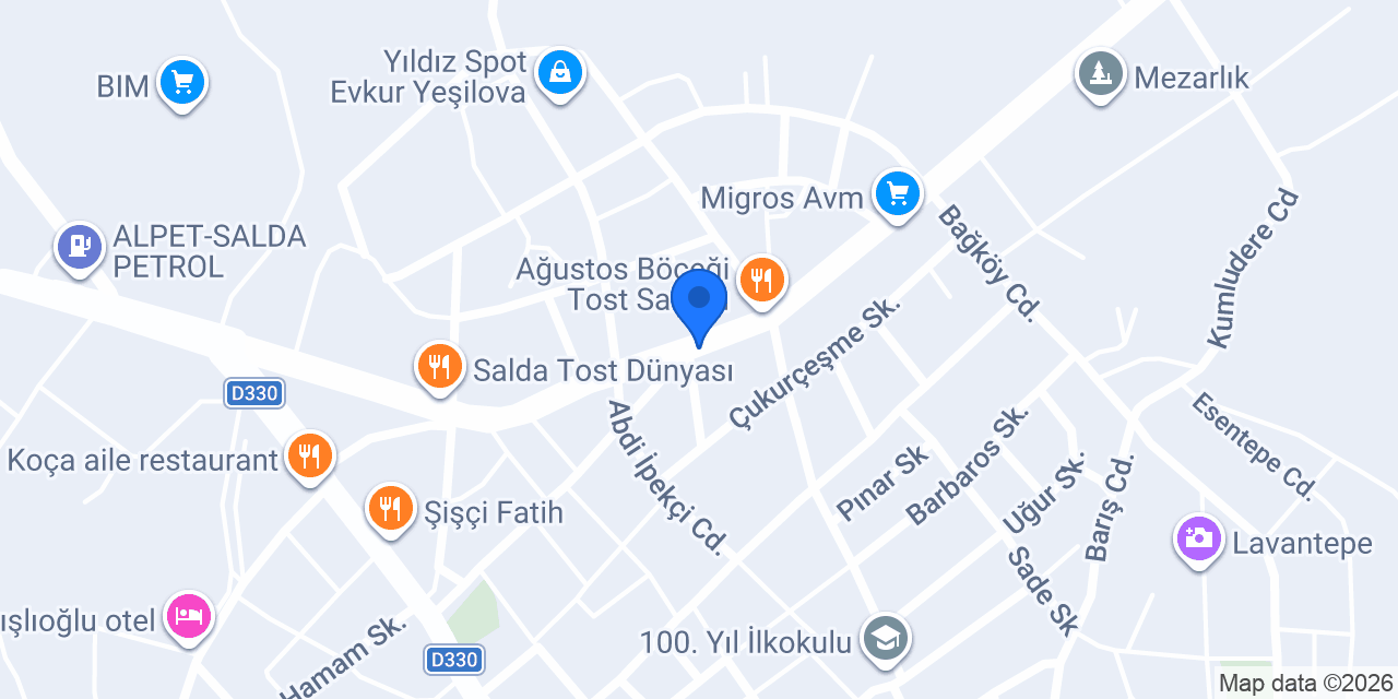 Yeşilova Çok Programlı Lisesi konumu