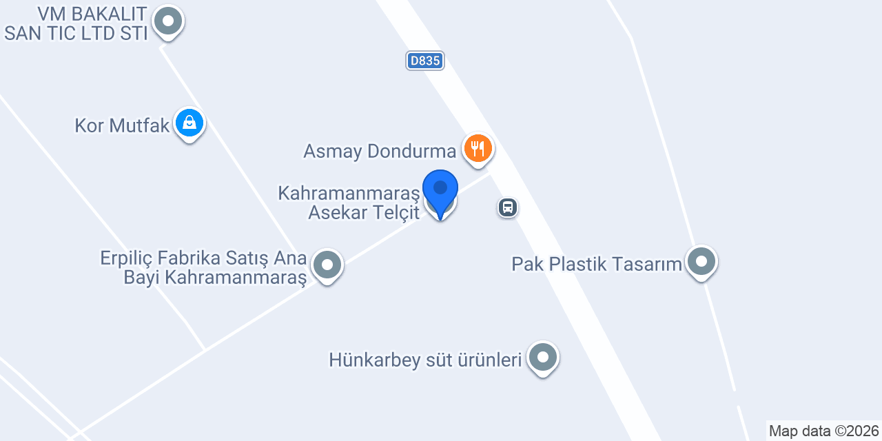 Kahramanmaraş Asekar Telçit konumu