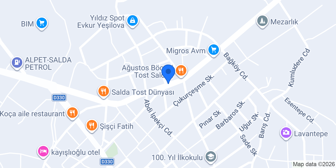 Salda Cafe&Apart konumu