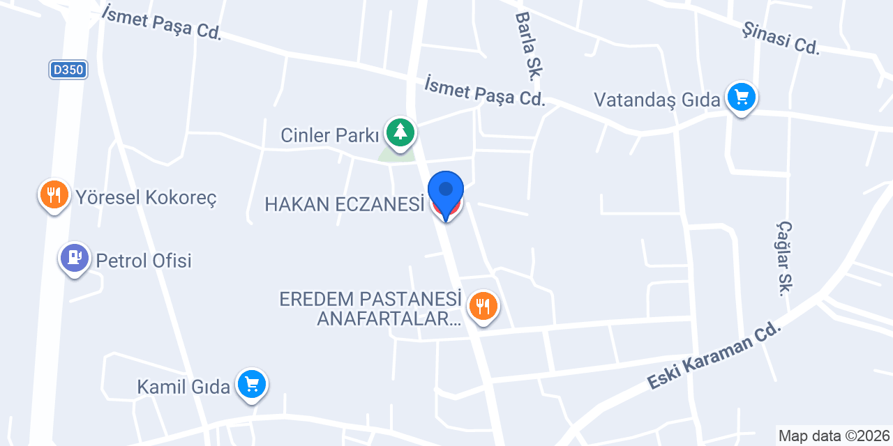HAKAN ECZANESİ konumu