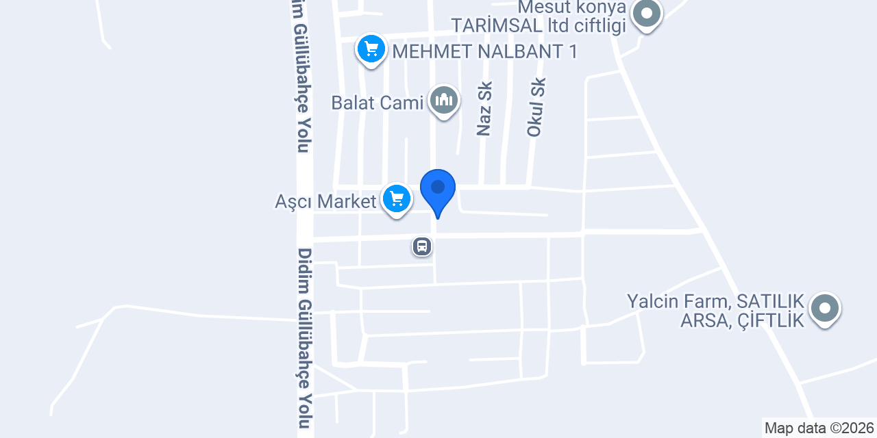 Dinç Market konumu