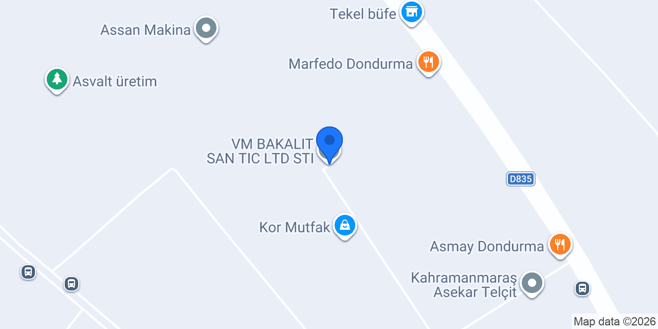 VM BAKALIT SAN TIC LTD STI konumu