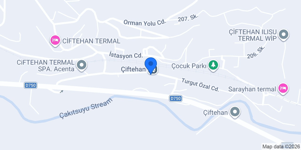 Çiftehan termal spa/devremülk konumu