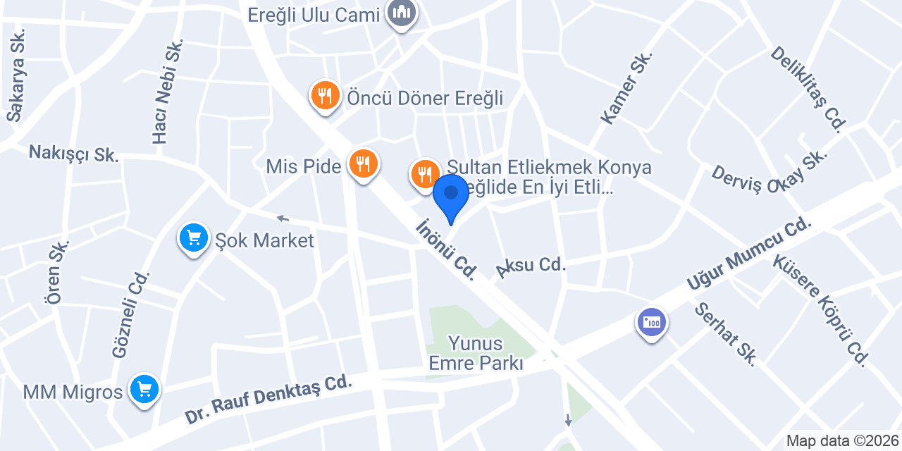 Ereğli Park konumu