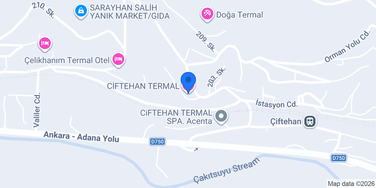 CİFTEHAN TERMAL konumu