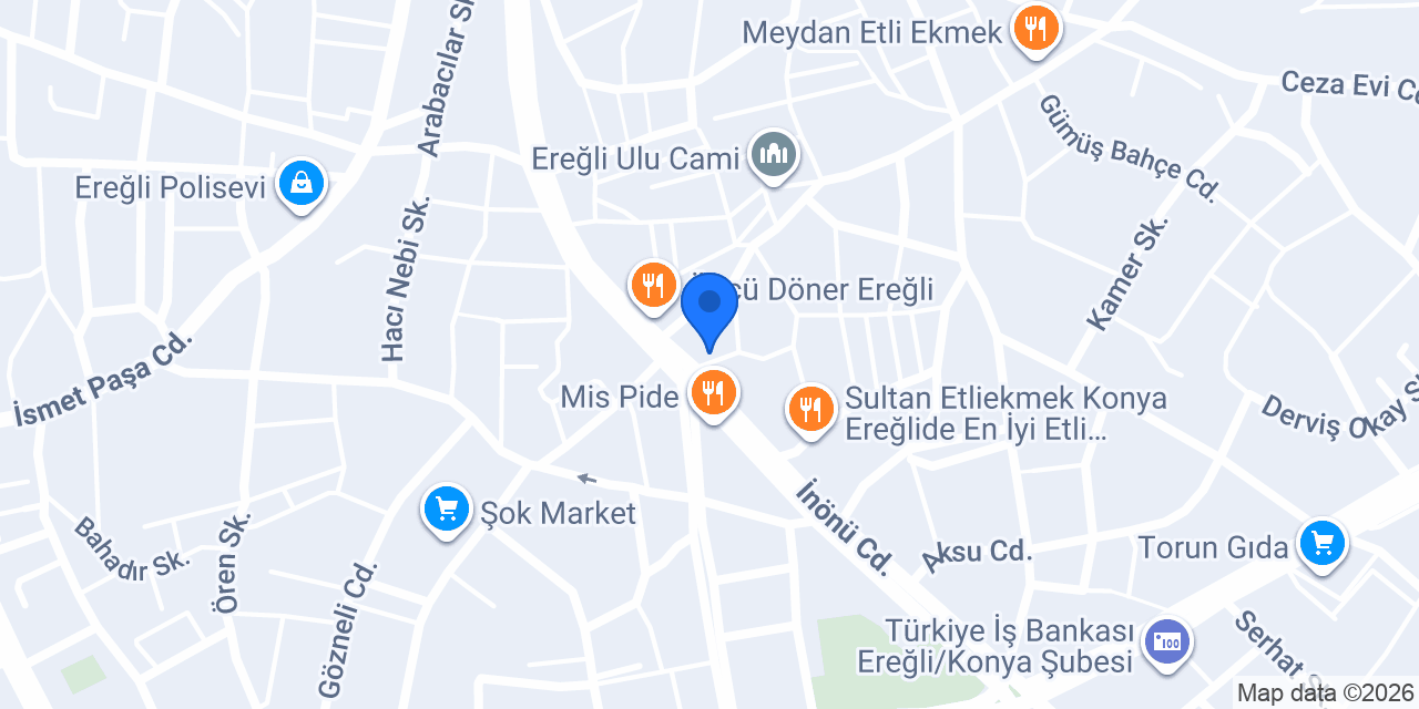 ANIL Düğün Salonu Konya Ereğli konumu