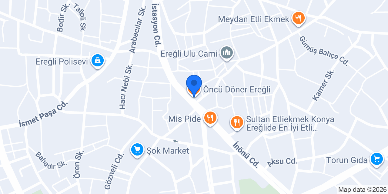 Öncü Döner Ereğli konumu