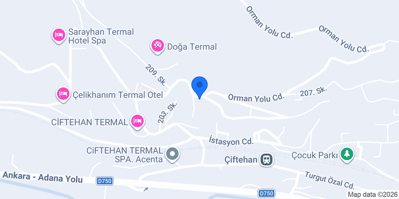Şafak Butik Otel Çiftehan konumu