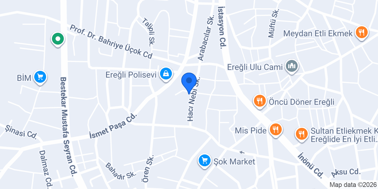 YAVUZLAR İNŞAAT EREĞLİ konumu