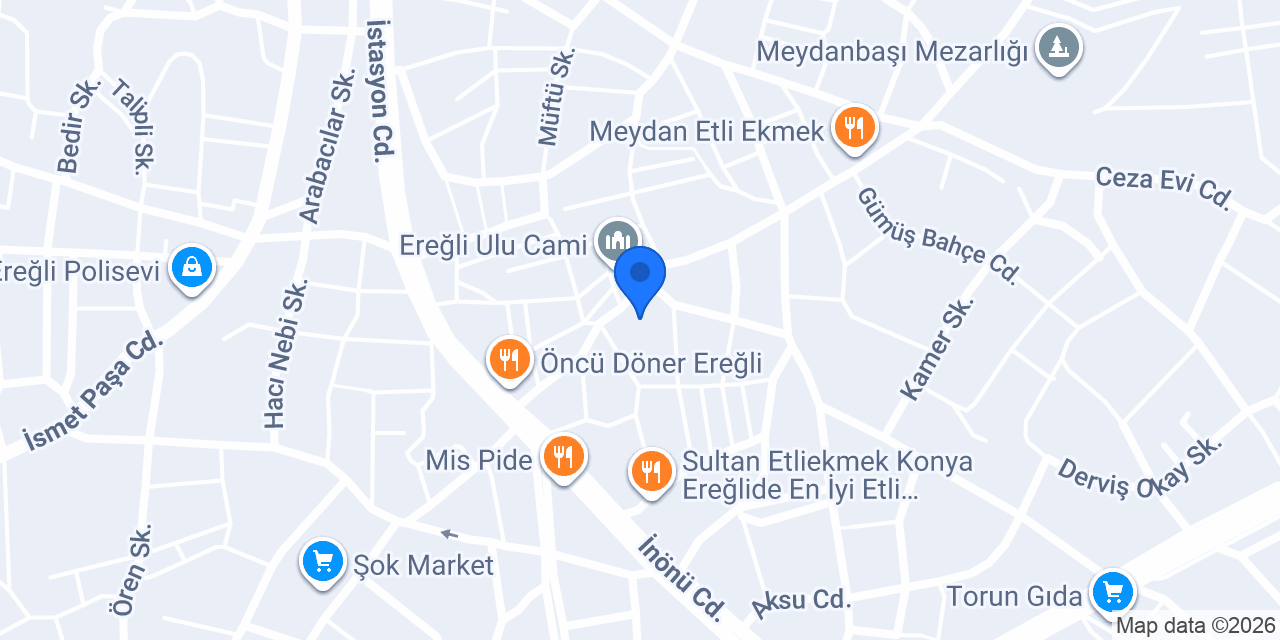 Bakman Çiçekçilik Ereğli konumu