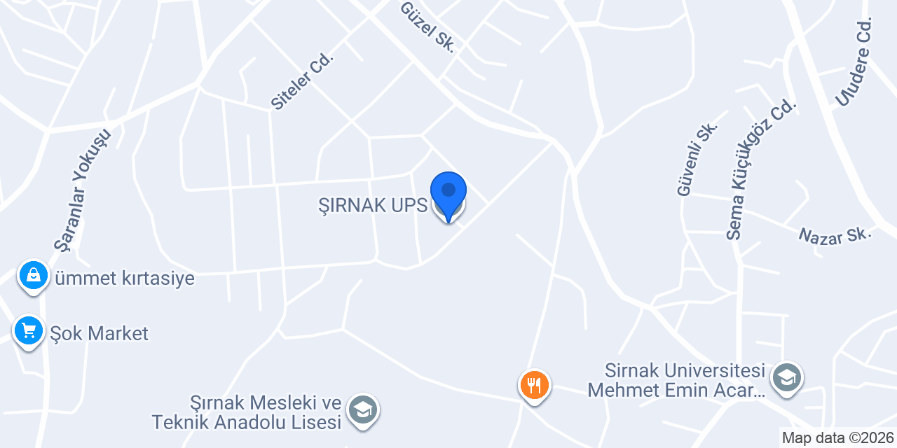 ŞIRNAK UPS konumu