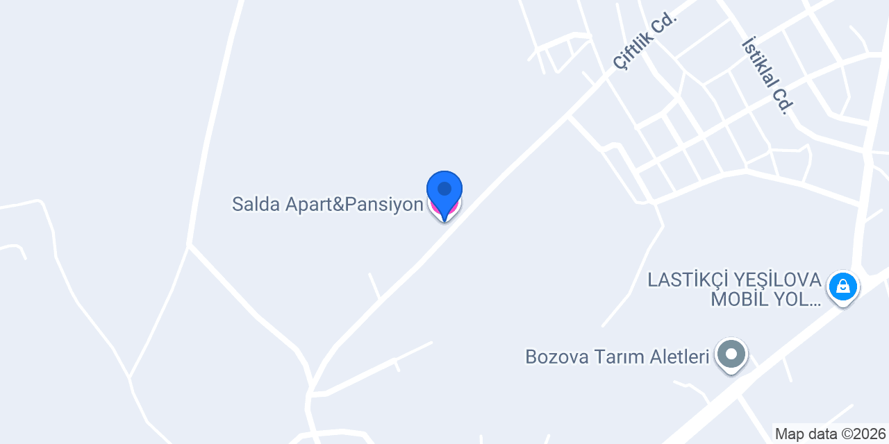 Salda Apart&Pansiyon konumu