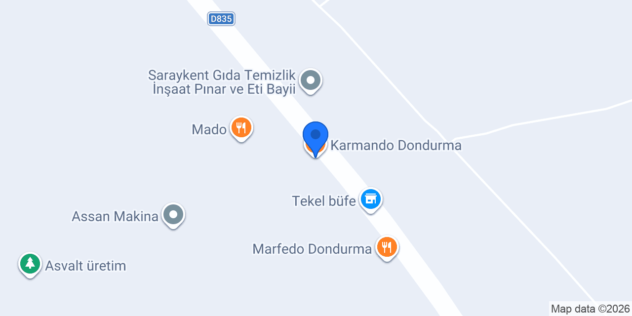 Karmando Dondurma konumu