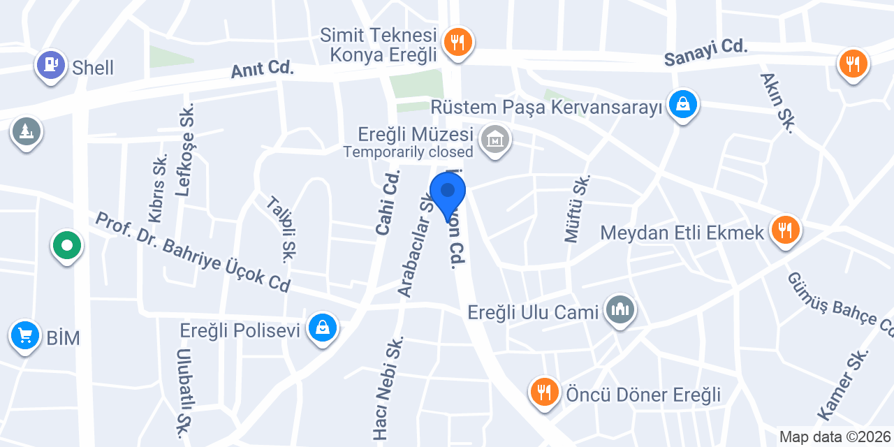 DenizBank Konya Ereğli Şubesi konumu