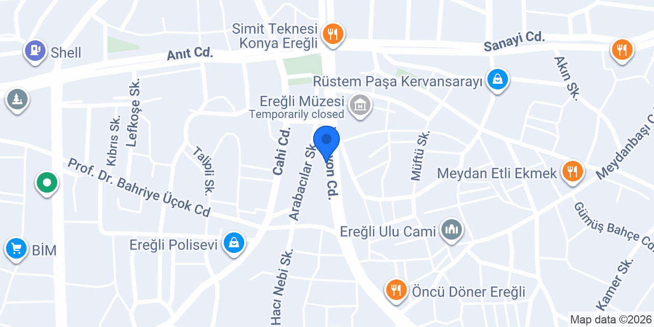 Albaraka Türk Konya Ereğli Şubesi konumu