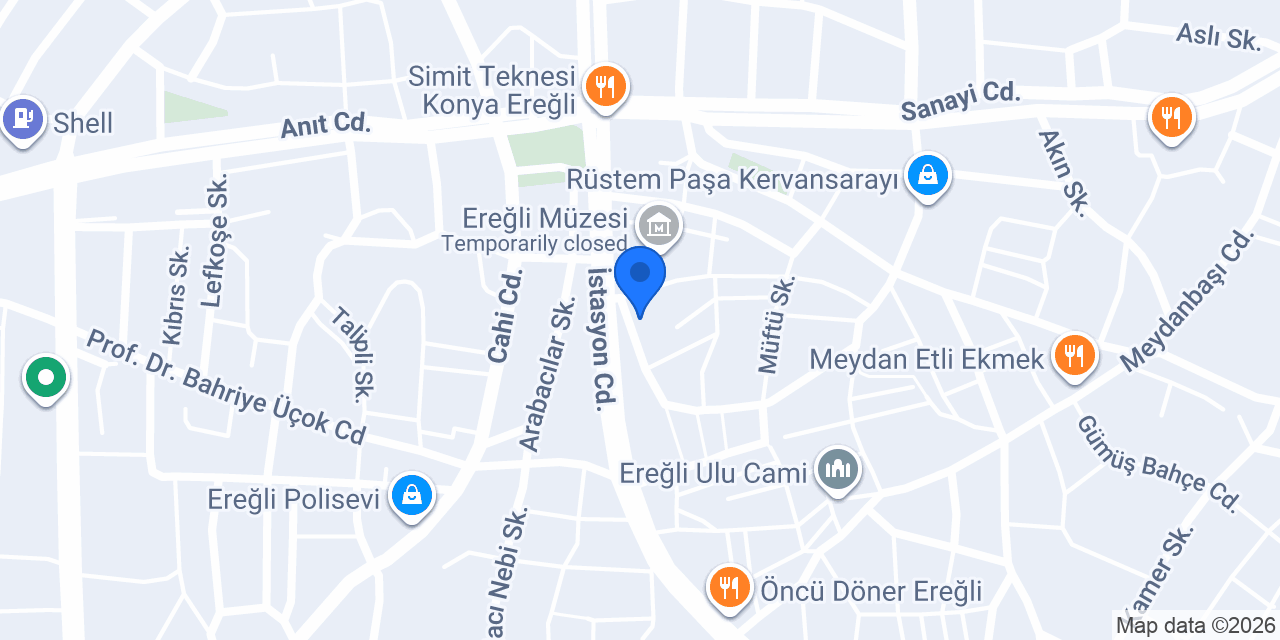 Yapı Kredi - Konya Ereğli Şubesi konumu