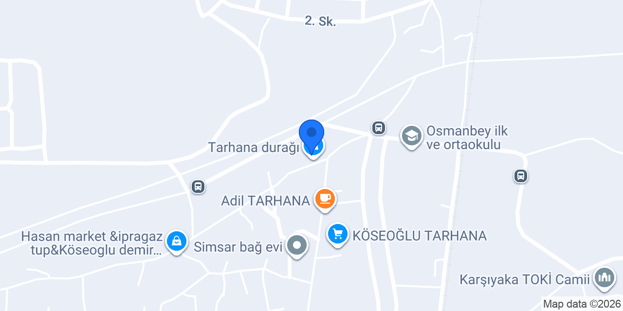 Tarhana durağı konumu