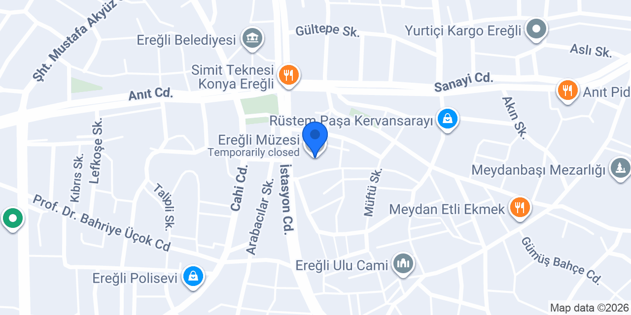 Ereğli Müzesi konumu