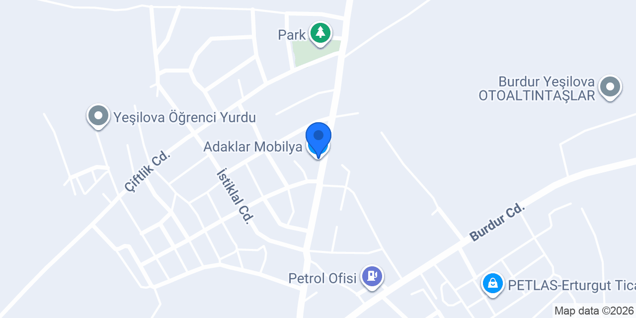 Adaklar Mobilya konumu