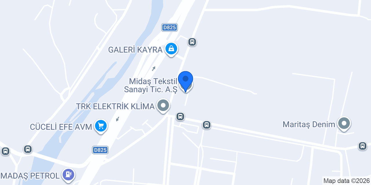 Midaş Tekstil Sanayi Tic. A.Ş. konumu