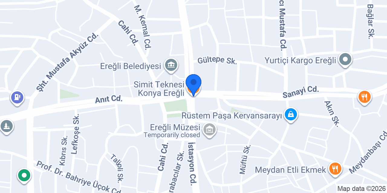 Simit Teknesi Konya Ereğli konumu