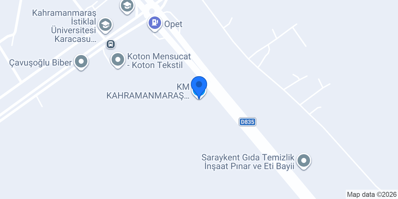 KM KAHRAMANMARAŞ METAL A.Ş. konumu