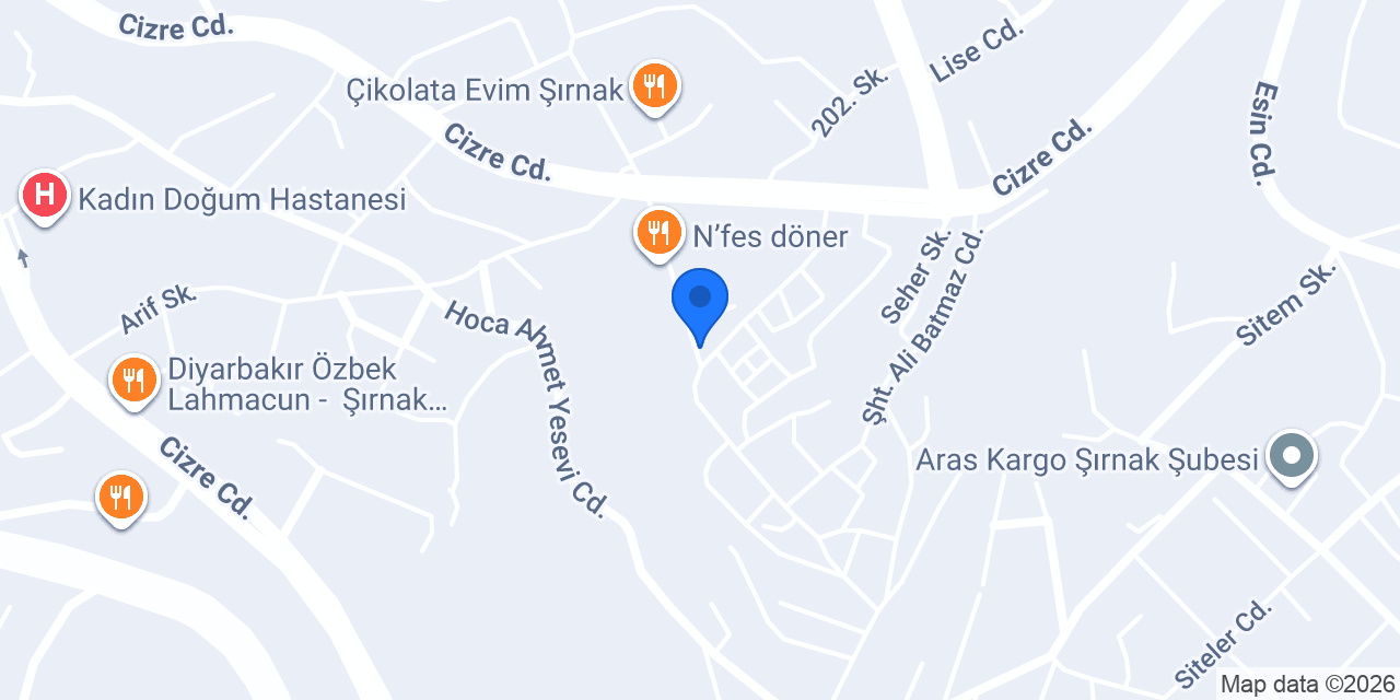 Şırnak Halı Yıkama konumu