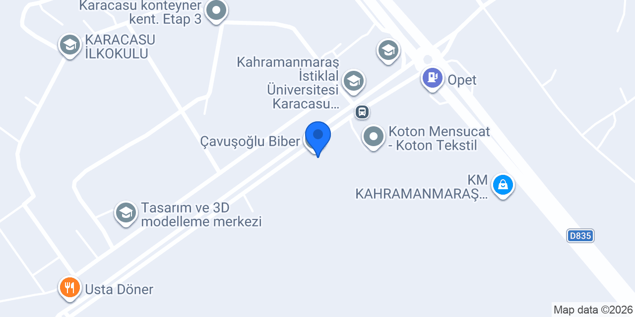 Çavuşoğlu Biber konumu