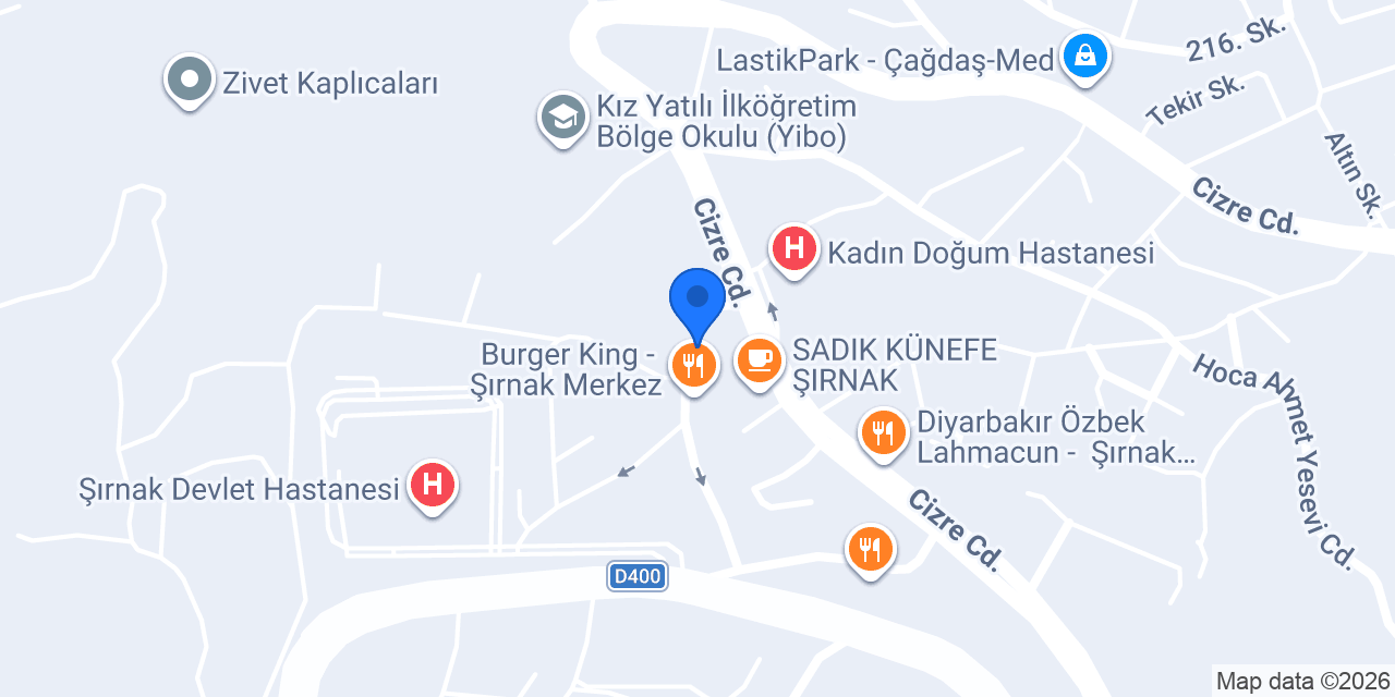 Hb Optik Şırnak konumu