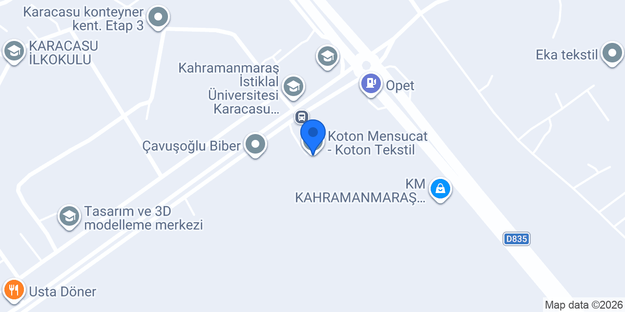 Koton Mensucat - Koton Tekstil konumu