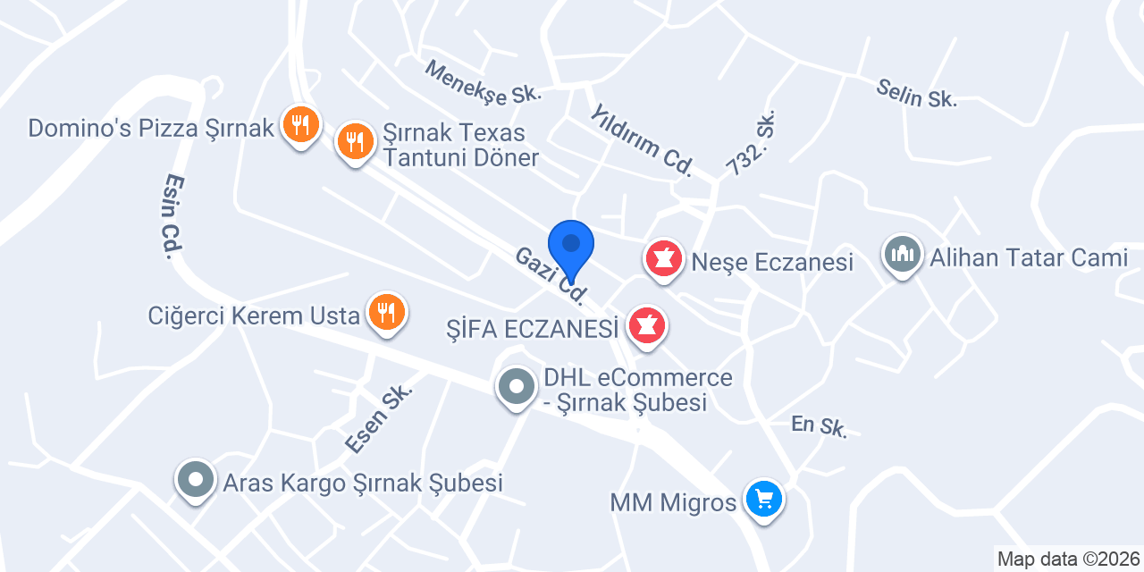 Vodafone Cep Merkezi konumu