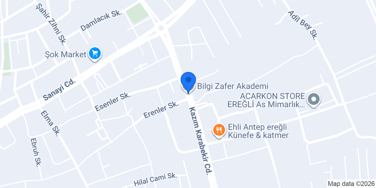 Bilgi Zafer Akademi konumu