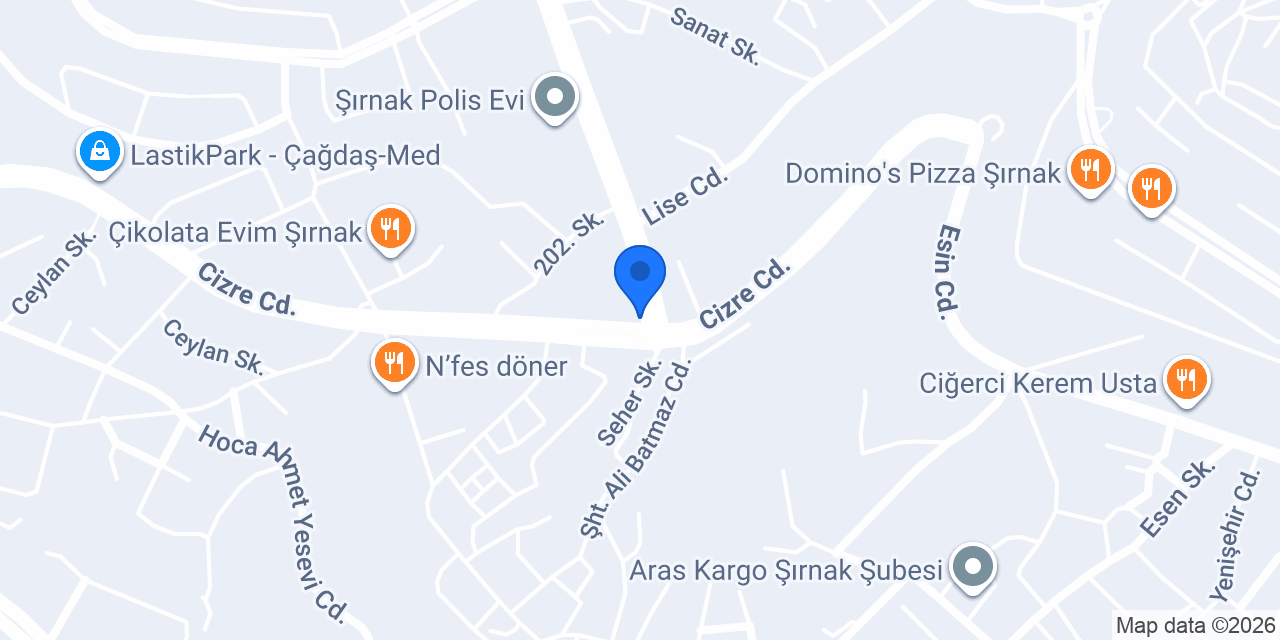 Acar Vip Sigorta Şırnak konumu