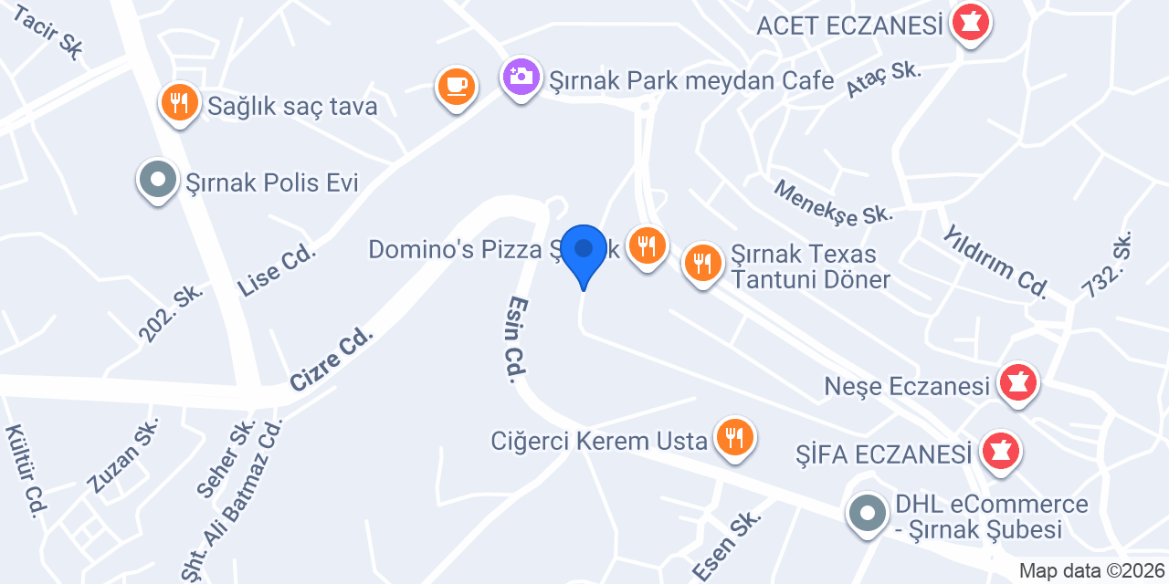 Şırnak Final Özel Öğretim Kursu konumu