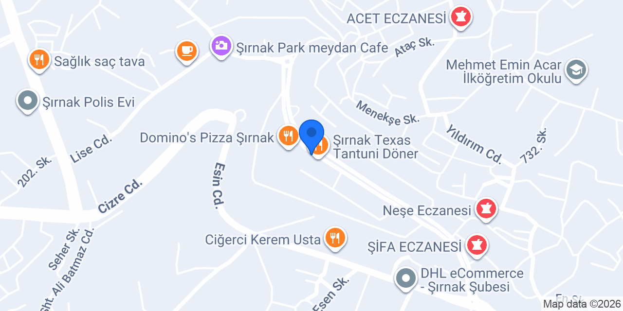 ŞIRNAK /ÇİLİNGİR konumu