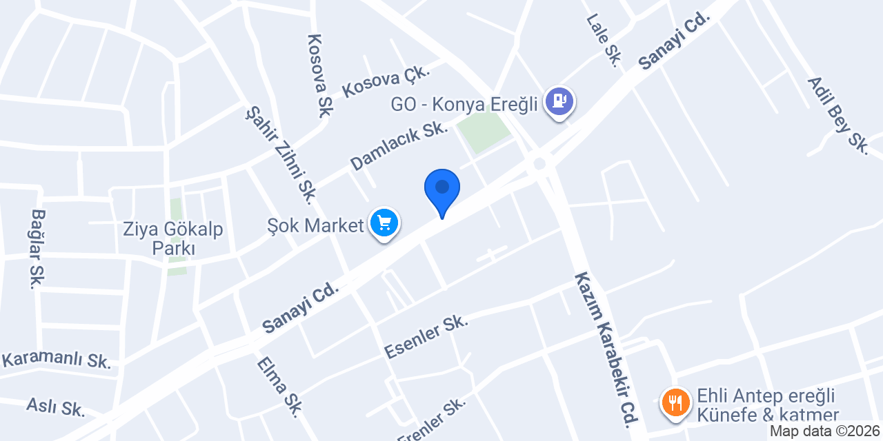 Afacanlar Parke Ereğli Şube konumu