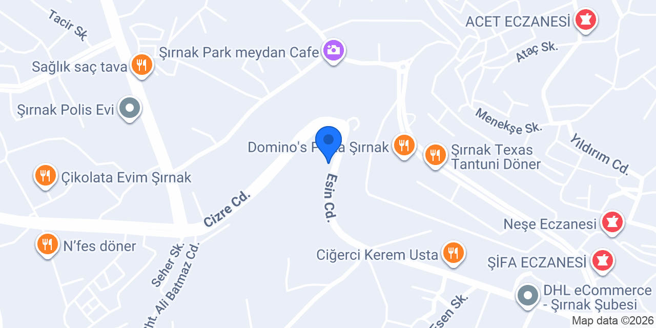 VakıfBank Şırnak Şubesi konumu