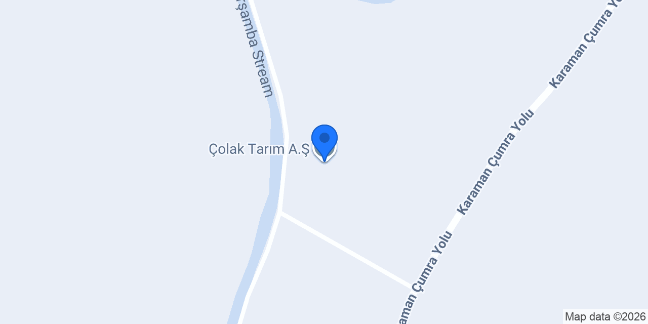 Çolak Tarım A.Ş. konumu
