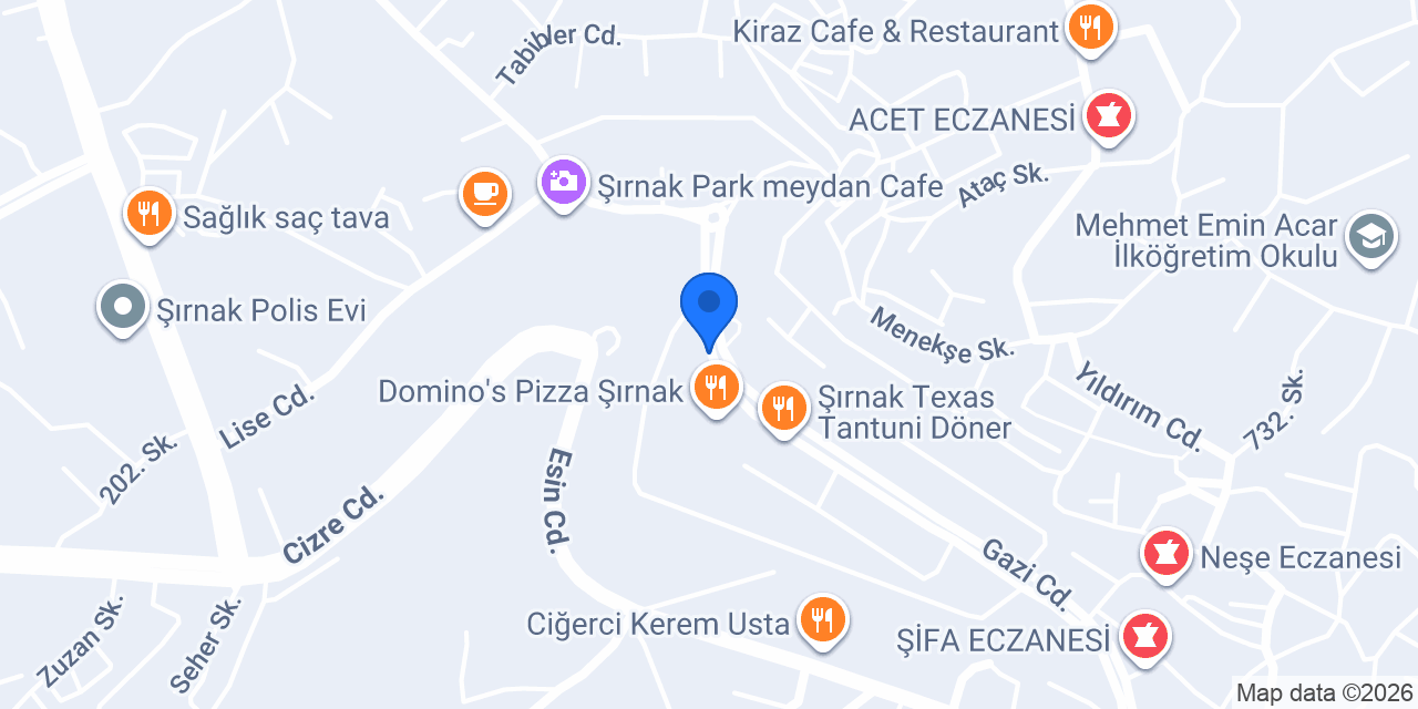 Şırnak Askerlik Şubesi konumu