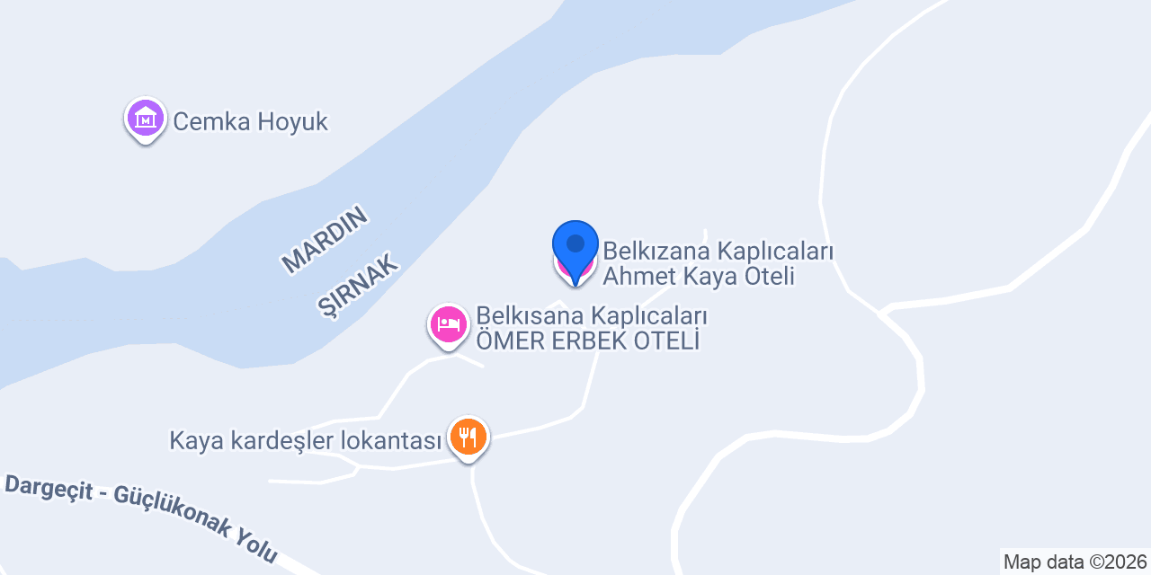 Belkızana Kaplıcaları Ahmet Kaya Oteli konumu