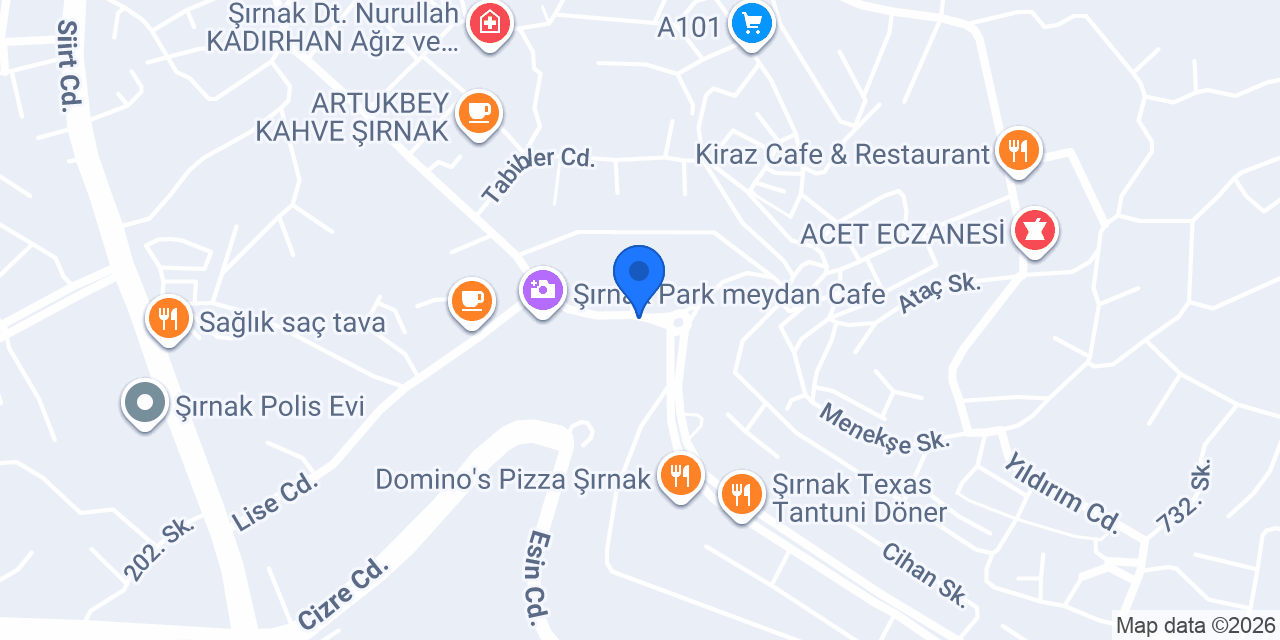 Şırnak Cem’s Coffee konumu