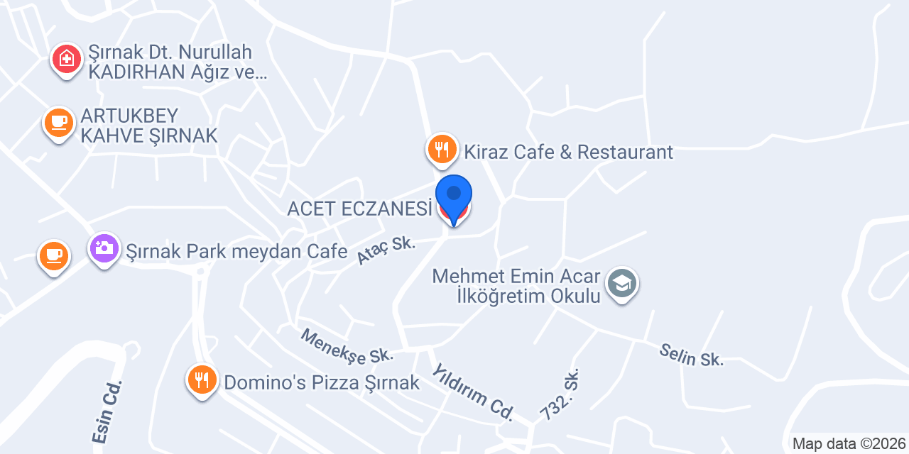 ACET ECZANESİ konumu