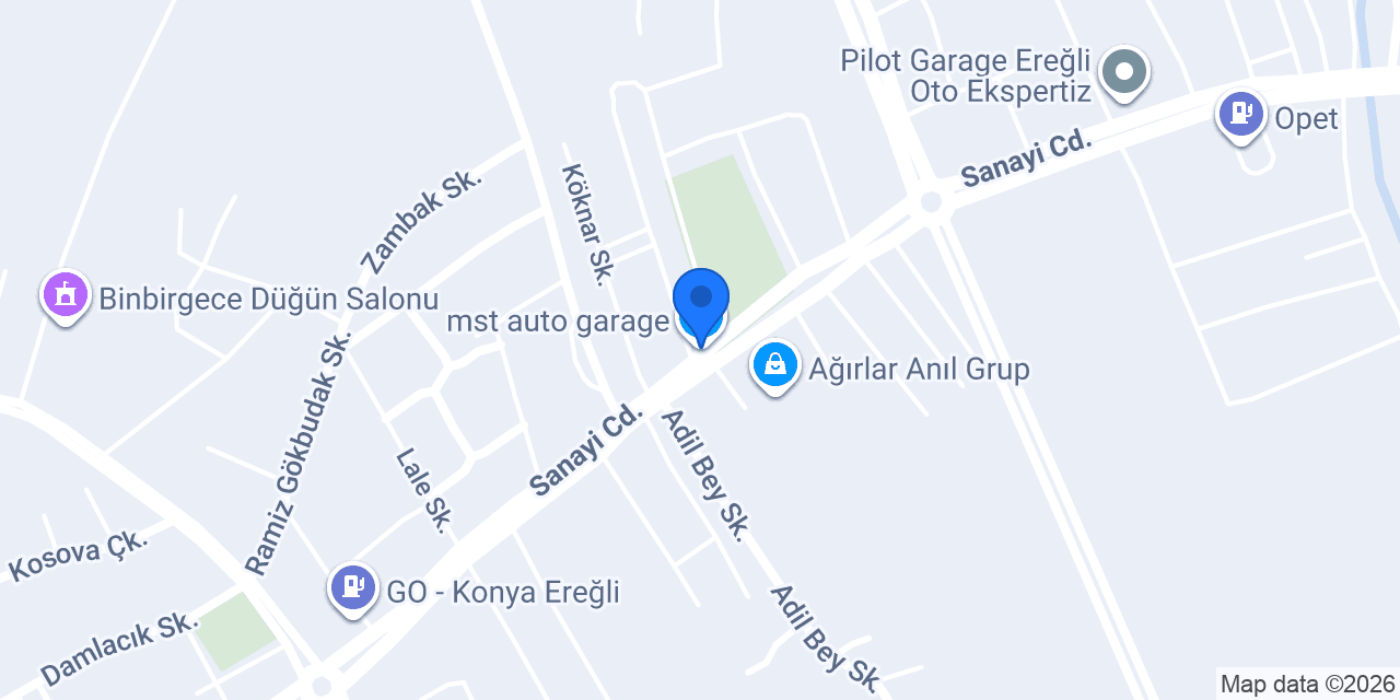 mst auto garage konumu