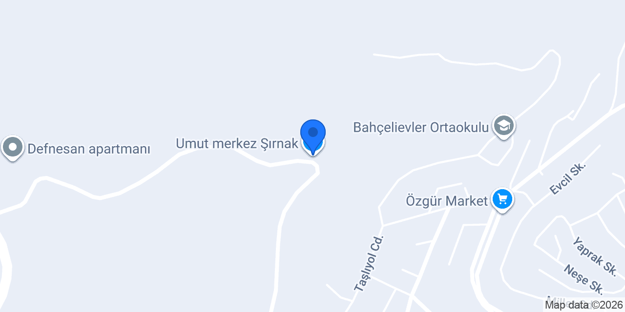 Umut merkez Şırnak konumu